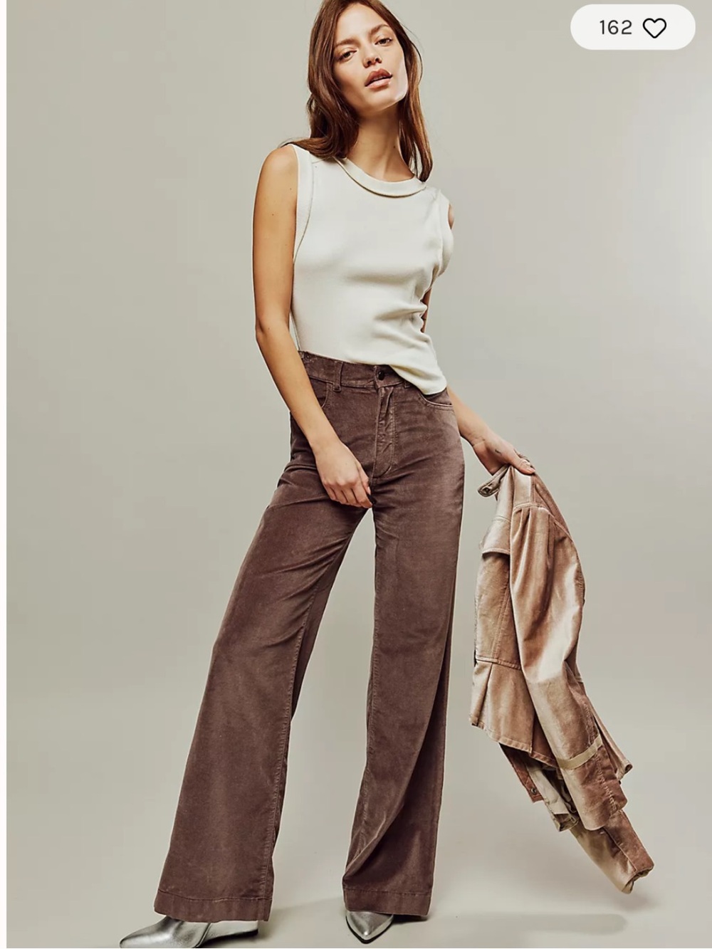 DL 1961 Hepburn Wide Leg Jambe Velvet Pants, Size: 29